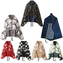 Double-Layer Tartan Plaid Scarf – Women’s Winter Blanket Shawl – Elegant Warm Wrap