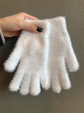 Women’s Mink Velvet Gloves – Plush Warm Five-Finger – Outdoor Cycling Cold-Proof