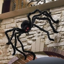 30cm/50cm/75cm/90cm/125cm/150cm/200cm Halloween Giant Black Spider Decoration Haunted House Prop Indoor Outdoor Decor