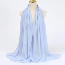 Muslim Chiffon Hijab Scarf Women Long Solid Color Head Wrap For Women Hijabs Scarves Ladies Muslim Veil Jersey Hijabs