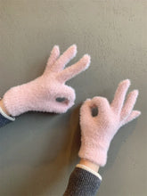 Women’s Mink Velvet Gloves – Plush Warm Five-Finger – Outdoor Cycling Cold-Proof