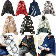 Double-Layer Tartan Plaid Scarf – Women’s Winter Blanket Shawl – Elegant Warm Wrap