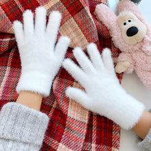Women’s Mink Velvet Gloves – Plush Warm Five-Finger – Outdoor Cycling Cold-Proof