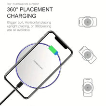 30W Wireless Charger Pad – Fast Induction Charging for iPhone, Samsung & More