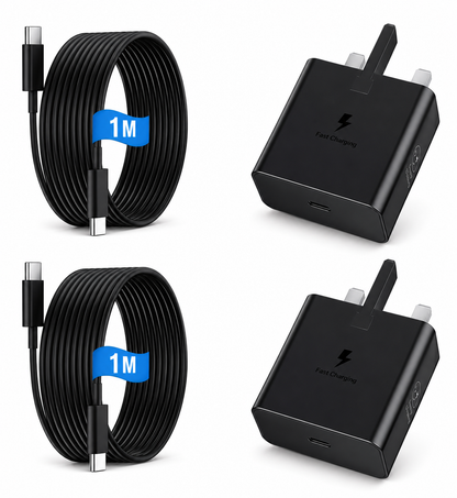 25W USB-C Charger + Cable — 2 Pack