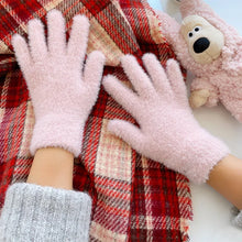Women’s Mink Velvet Gloves – Plush Warm Five-Finger – Outdoor Cycling Cold-Proof