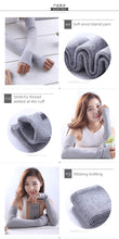 Women’s Long Knitted Fingerless Gloves – Y2K Thermal Arm Warmers 40–60 cm