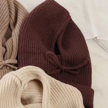 Knitted Hooded Balaclava Hat – Women’s Winter Neck Collar – Outdoor Drawstring Beanie