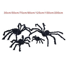 30cm/50cm/75cm/90cm/125cm/150cm/200cm Halloween Giant Black Spider Decoration Haunted House Prop Indoor Outdoor Decor