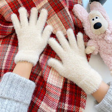 Women’s Mink Velvet Gloves – Plush Warm Five-Finger – Outdoor Cycling Cold-Proof