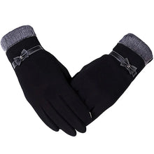 Women’s Vintage Bow-Knot Gloves – Touchscreen Driving Mittens – Warm Windproof
