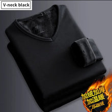 Men’s Thermal T-Shirt – Plush Long-Sleeve Round Neck – Velvet Padded Base Layer