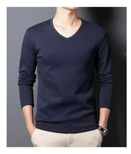 Men’s Thermal T-Shirt – Plush Long-Sleeve Round Neck – Velvet Padded Base Layer