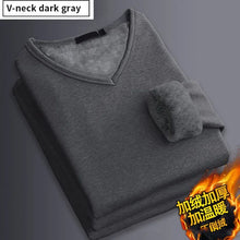 Men’s Thermal T-Shirt – Plush Long-Sleeve Round Neck – Velvet Padded Base Layer