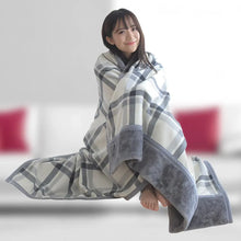 Double-Layer Tartan Plaid Scarf – Women’s Winter Blanket Shawl – Elegant Warm Wrap