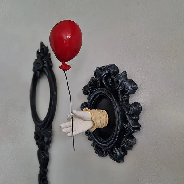 Dark Ghost Clown Wall Decoration Halloween Christmas Decorative Resin Creative American Hanging Crafts