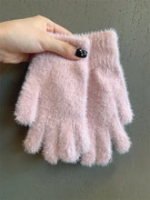 Women’s Mink Velvet Gloves – Plush Warm Five-Finger – Outdoor Cycling Cold-Proof
