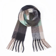 Women’s Cashmere Winter Scarf – Thick Warm Pashmina Shawl – Soft Rainbow Tassel Wrap