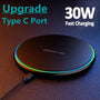 30W Wireless Charger Pad – Fast Induction Charging for iPhone, Samsung & More