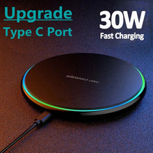 30W Wireless Charger Pad – Fast Induction Charging for iPhone, Samsung & More