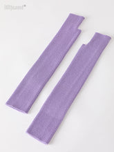Women’s Long Knitted Fingerless Gloves – Y2K Thermal Arm Warmers 40–60 cm