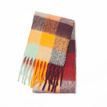 Women’s Cashmere Winter Scarf – Thick Warm Pashmina Shawl – Soft Rainbow Tassel Wrap