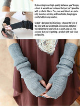 Women’s Long Knitted Fingerless Gloves – Y2K Thermal Arm Warmers 40–60 cm