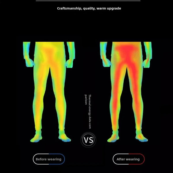 Men’s Thermal Underwear Pants – Fleece Compression – Warm Winter Leggings 3XL