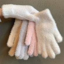 Women’s Mink Velvet Gloves – Plush Warm Five-Finger – Outdoor Cycling Cold-Proof