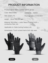 Men’s Waterproof Cycling Gloves – Thermal Fleece – Touchscreen Outdoor Winter Sport
