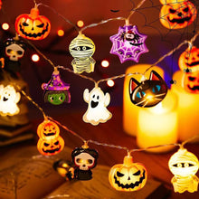 Halloween Decoration LED String Lights,Pumpkin Ghost Spider Web Hanging Lamp,Home Outdoor Lantern Props Party Fairy Lights