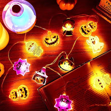 Halloween Decoration LED String Lights,Pumpkin Ghost Spider Web Hanging Lamp,Home Outdoor Lantern Props Party Fairy Lights
