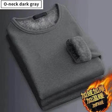 Men’s Thermal T-Shirt – Plush Long-Sleeve Round Neck – Velvet Padded Base Layer